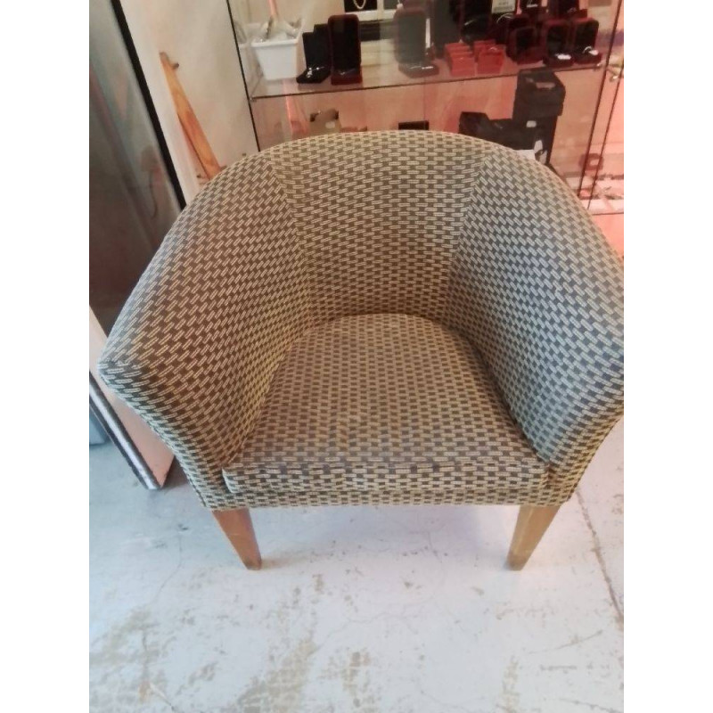 FAUTEUIL CLUB TISSU BRUN