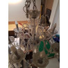 LUSTRE 8 BRANCHES A PAMPILLES 