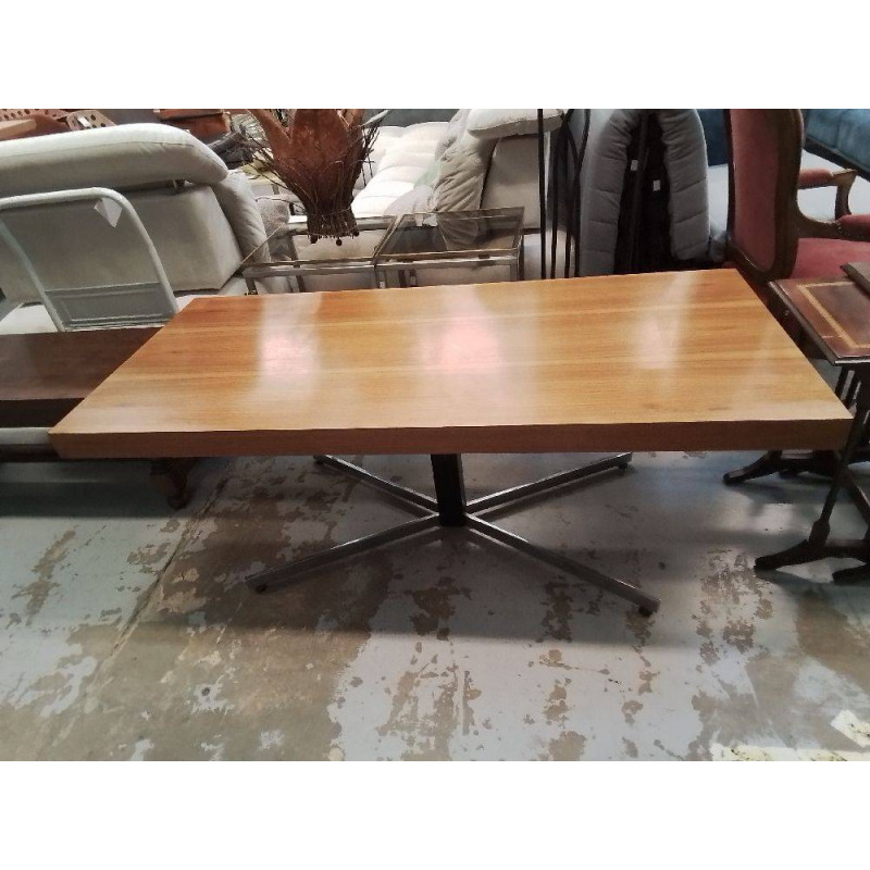 TABLE BASSE RECTANGULAIRE RELEVABLE RÉTRO 