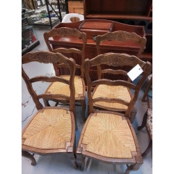 LOT DE 4 CHAISES ASSISES...