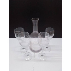CARAFE + VERRES CRISTAL 