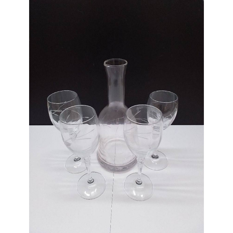 CARAFE + VERRES CRISTAL 