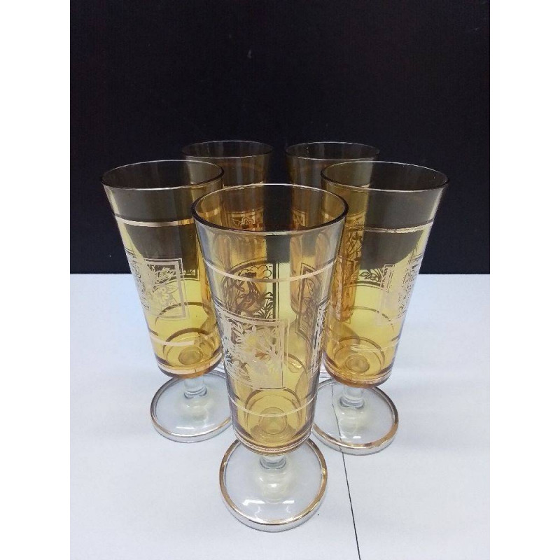 LOT DE VERRES JAUNE 