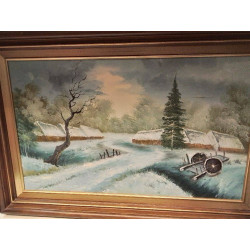 HUILE SUR TOILE PAYSAGE...