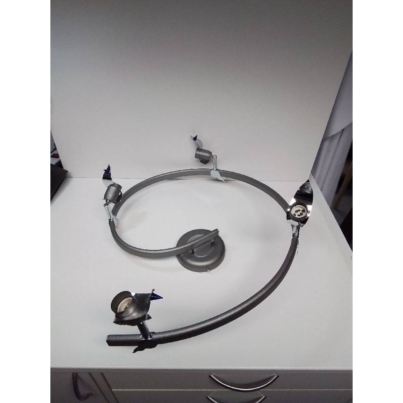 PLAFONNIER MODERNE MÉTAL GRIS SPIRALE 