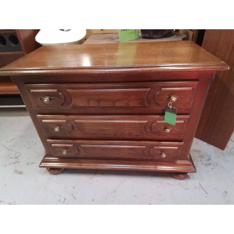 COMMODE CHÊNE 3 TIROIRS 