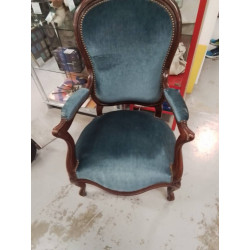 FAUTEUIL CABRIOLET BLEU