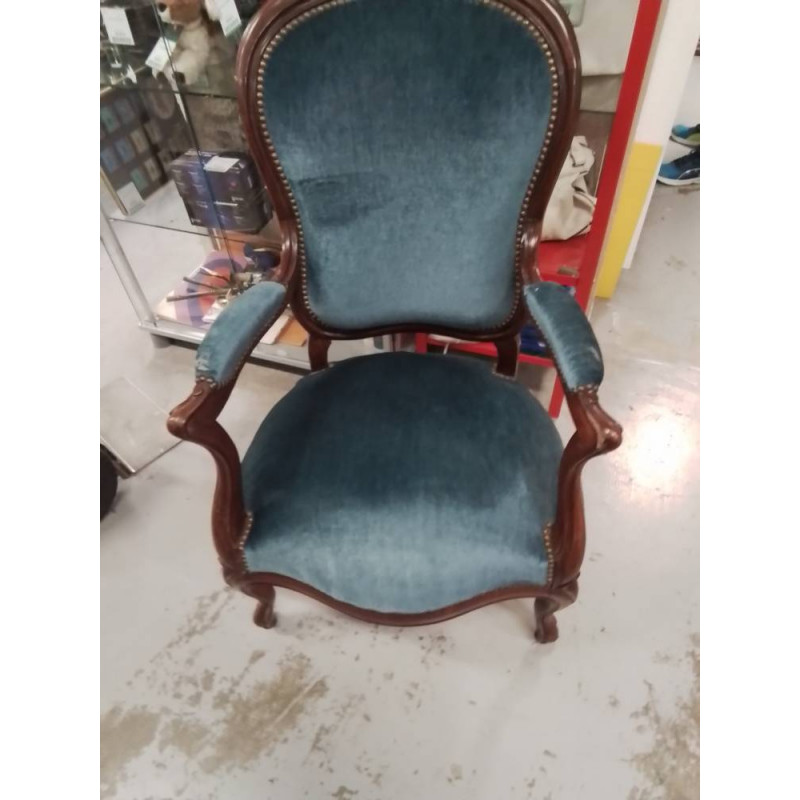 FAUTEUIL CABRIOLET BLEU