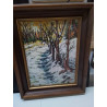 TABLEAU PAYSAGE ENNEIGÉ SIGNÉE IW