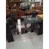 TABLE MODERNE PLATEAU VERRE 