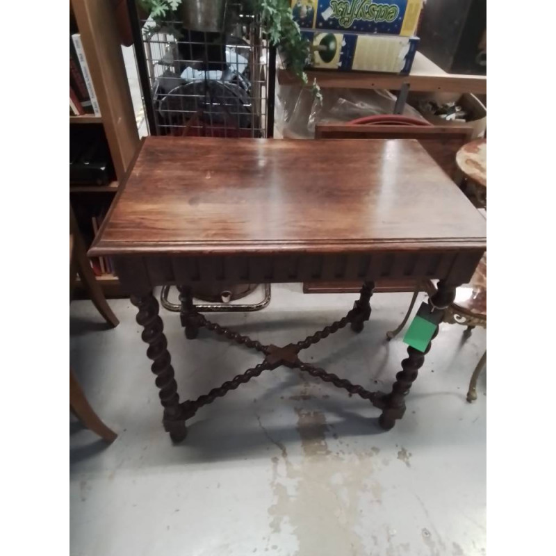 CONSOLE CHÊNE PIEDS TORSADÉS 