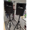 ENCEINTES ACTIVE OMNITRONIC AVEC PIEDS 