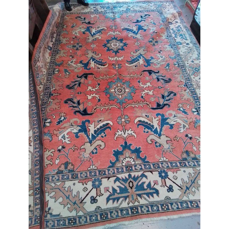TAPIS LAINE IRAN TON ORANGE 348X256