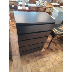 COMMODE MODERNE NOIR 5 TIROIRS