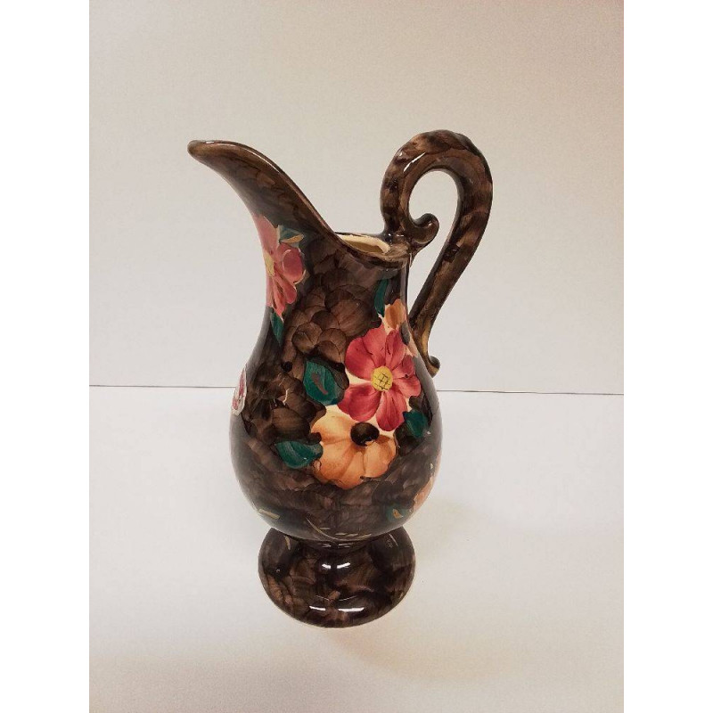 PICHET CÉRAMIQUE BELGES MOTIF FLORAL 