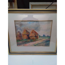 AQUARELLE SIGNÉE CAILLET 