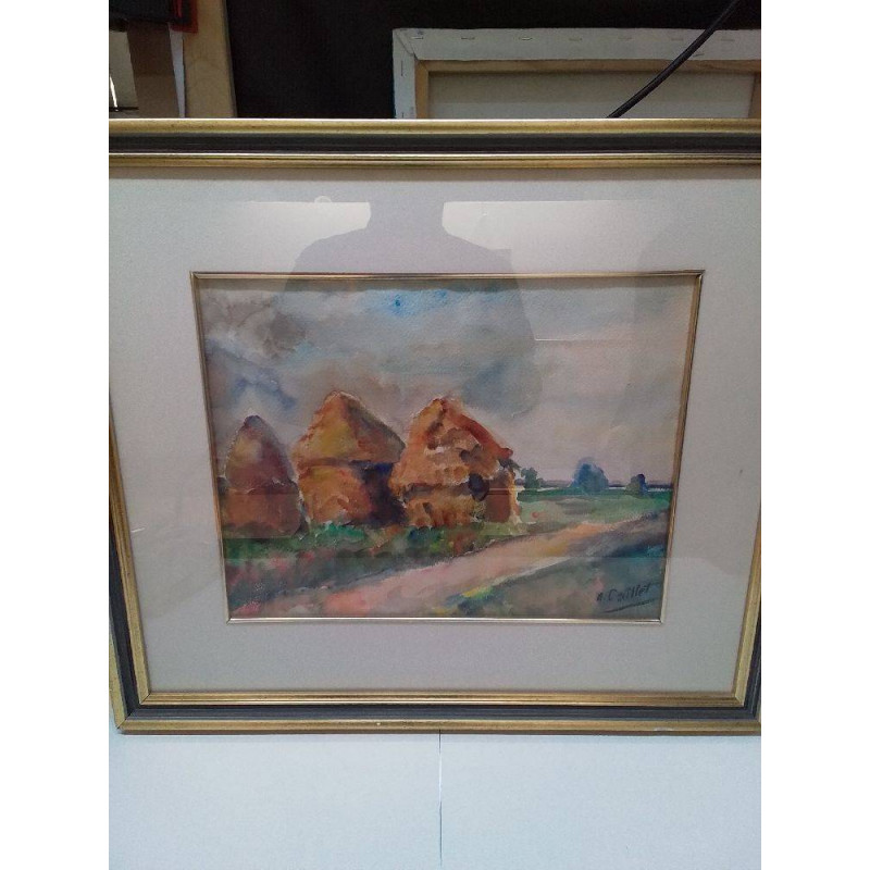 AQUARELLE SIGNÉE CAILLET 