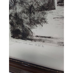 GRAVURE FORTERESSE SIGNÉE 