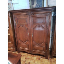 ARMOIRE CHÊNE FONCÉ XVIIIE 2 PORTES