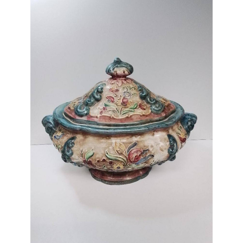 SOUPIÈRE ANCIENNE FAÏENCE 