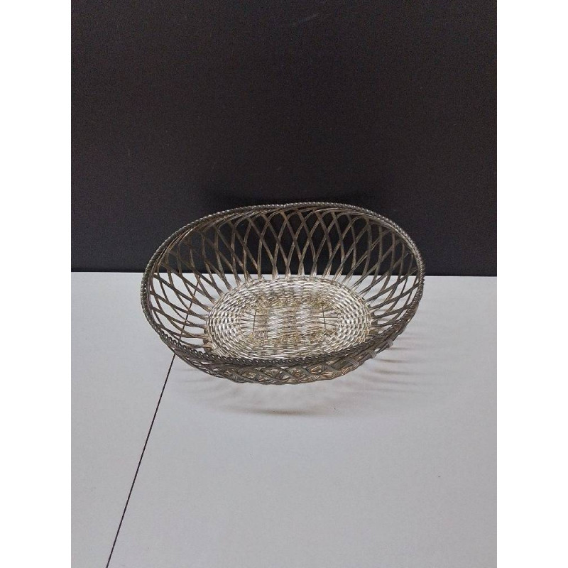 CORBEILLE METAL ARGENTÉ 