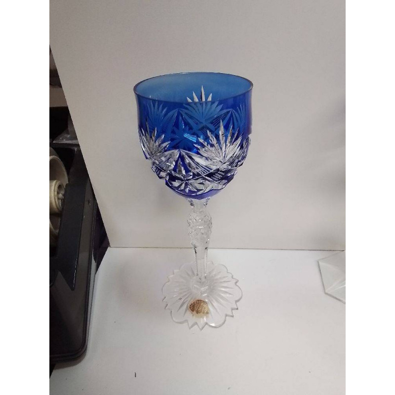 VERRE CRISTAL COLORÉ EBRECHE 