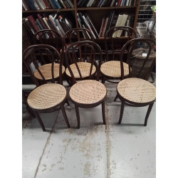 LOT DE 6 CHAISES CANNAGE...