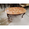 TABLE BASSE OVALE DESSUS MARBRE 
