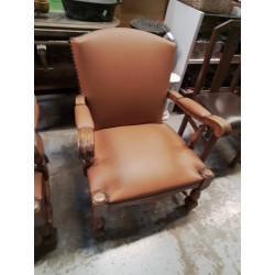 FAUTEUIL CHENE CAPITONNÉ 