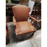 FAUTEUIL CHENE CAPITONNÉ 