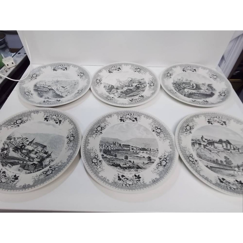 LOT D’ASSIETTES VILLEROY ET BOCH CHÂTEAUX 