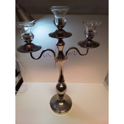 CHANDELIER METAL ET VERRE 