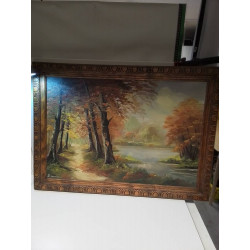 HUILE SUR TOILE CHEMIN EN...