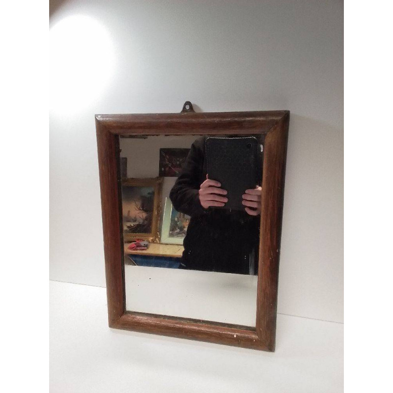 MIROIR ANCIEN BORD BOIS 