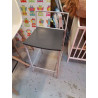 TABOURET METAL GRIS
