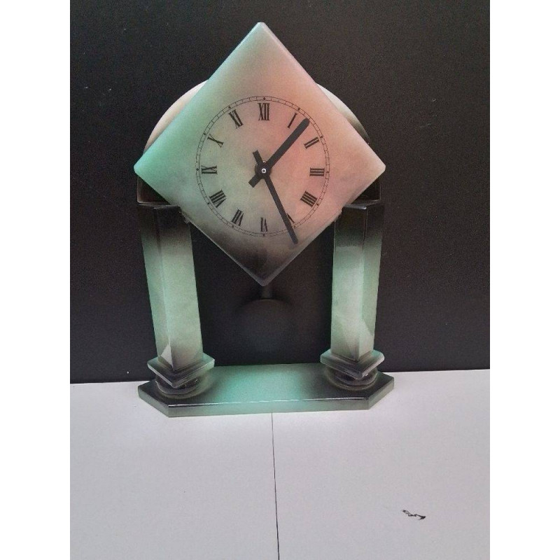 HORLOGE A POSER ALBATRE COLORÉ 