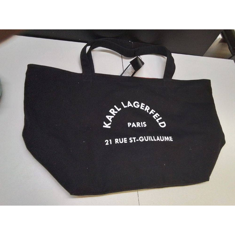 SAC CABAS TISSU NOIR KARL LAGERFELD 