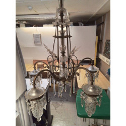 LUSTRE ANCIEN A PAMPILLES 5...