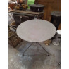 TABLE MÉTALLIQUE RONDE SABLÉ