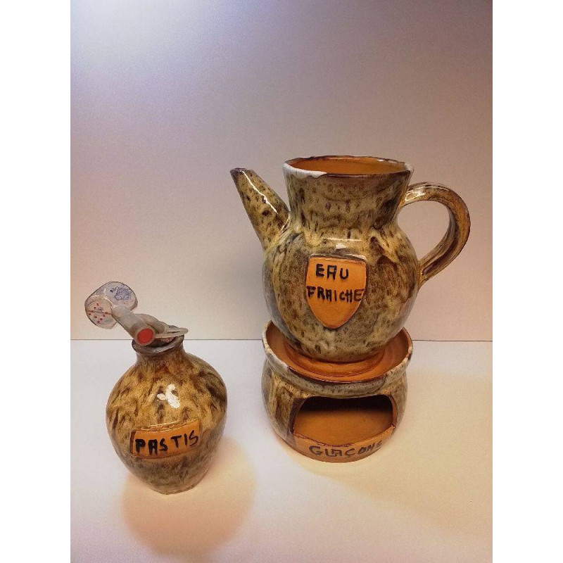 LOT VALLAURIS A PASTIS SIGNÉE FRANCIS BONGIOVANNI