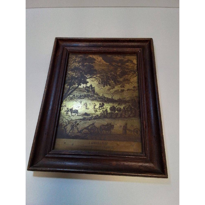 GRAVURE METAL L\'AGRICULTURE 