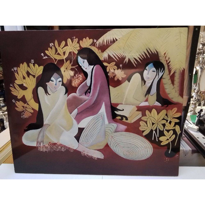 PEINTURE LAQUÉE STYLE VIETNAMIEN 