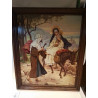 HUILE SUR TOILE ANCIENNE FUITE D’EGYPTE