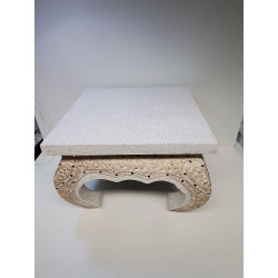 TABLE OPIUM PATINÉ BLANC...