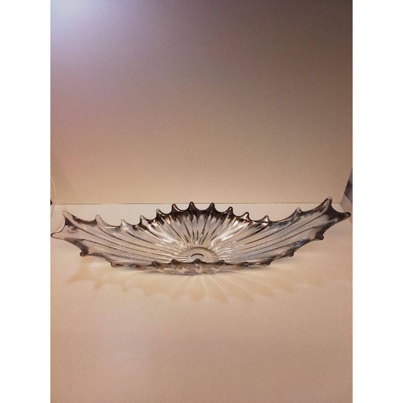 CENTRE DE TABLE VERRE ARGENTÉ 