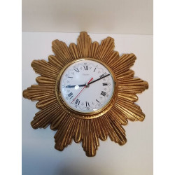 HORLOGE MURALE VEDETTE DORÉE 