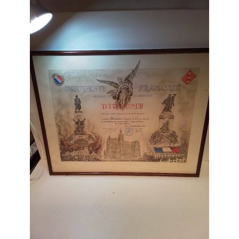 DIPLOME SOUVENIR  FRANCAIS