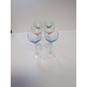 LOT DE 6 VERRES COLORÉS 
