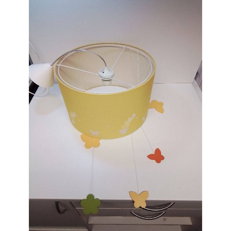 SUSPENSION PAPILLONS JAUNE