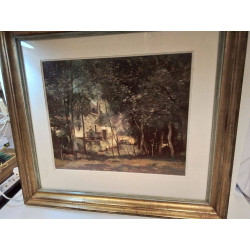 REPRODUCTION COROT CADRE DORÉ 